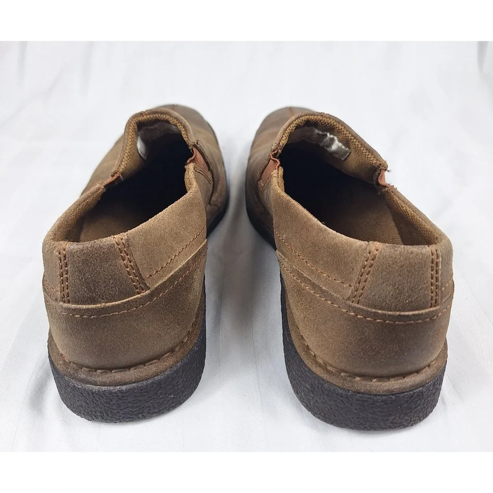 RJ Colt Finley Mens Brown Leather Slip On Loafer Shoes‎ Size 10M